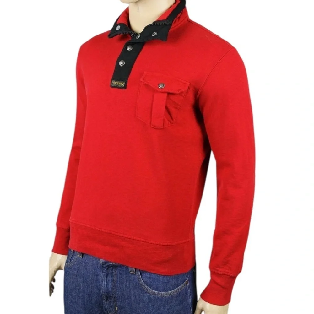 Polo Ralph Lauren sweater Men's Red pullover Crewneck M vintage 90s y2k casual